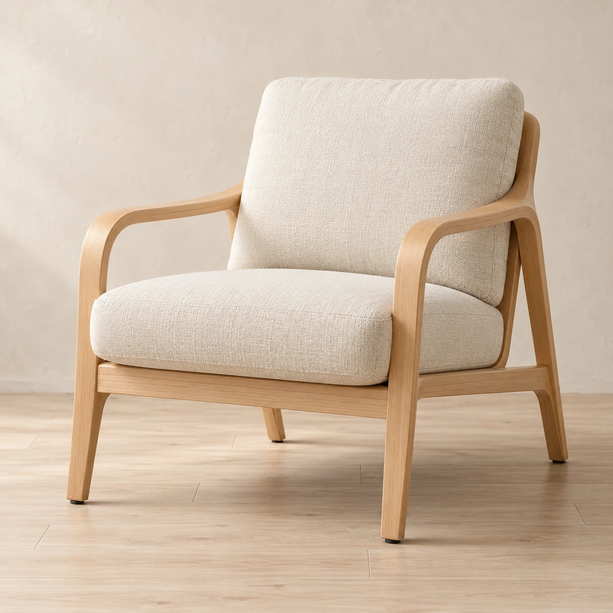 Bentwood upholstered armchair